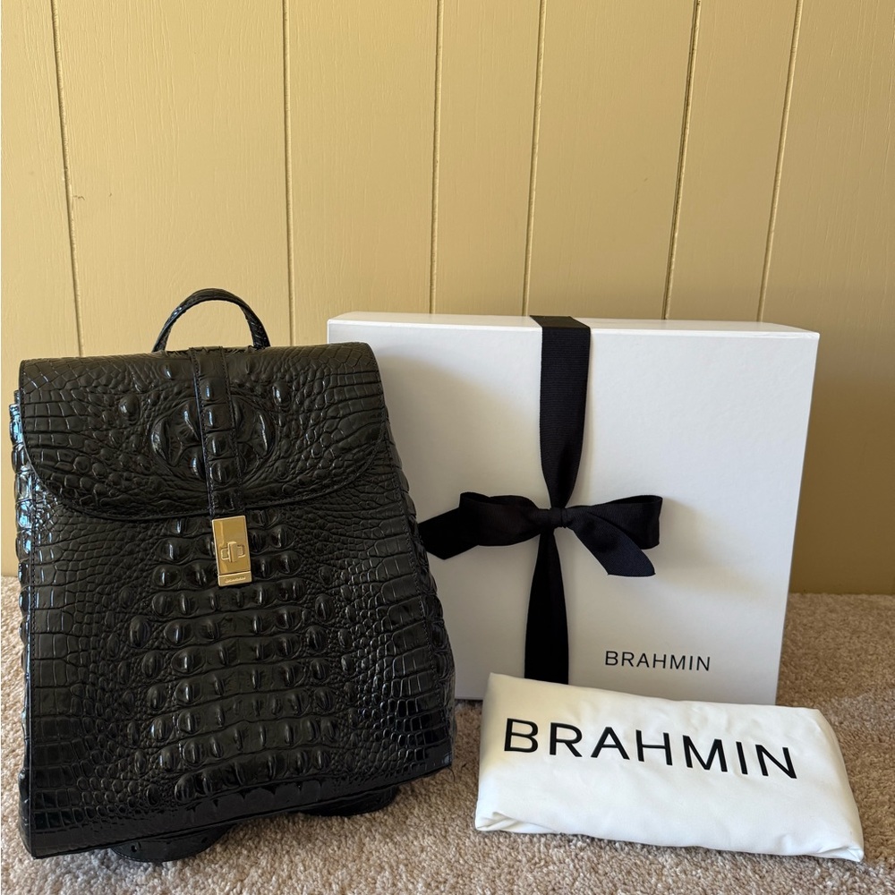 Brahmin Dark Textured Men's Backpack